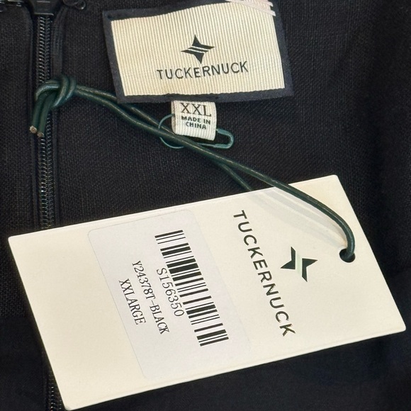 Tuckernuck Linen Lea Mini Dress Black XXL NWT Shift Bow Back Strap Sleeveless - Picture 12 of 14